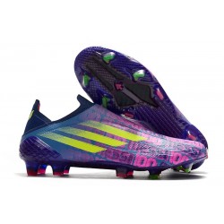 Bota adidas X Speedflow+ FG Azul Rosa Amarillo