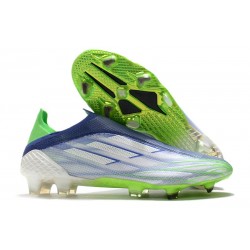 Bota adidas X Speedflow+ FG Azul Blanco Verde