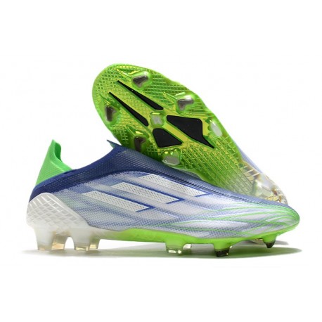 Bota adidas X Speedflow+ FG Azul Blanco Verde