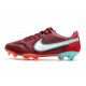 Botas de fútbol Nike Tiempo Legend 9 Elite FG Rojo Blanco Mystic Hibiscus