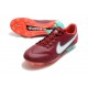 Botas de fútbol Nike Tiempo Legend 9 Elite FG Rojo Blanco Mystic Hibiscus