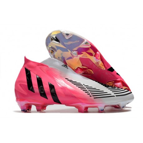 Zapatillas Adidas Predator Edge+ Fg Solar Rosa Negro Blanco