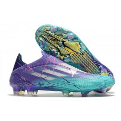 adidas X Speedflow+ FG Tacos de Futbol Morado Rush Plateado Metálico Menta Rush