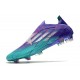 adidas X Speedflow+ FG Tacos de Futbol Morado Rush Plateado Metálico Menta Rush