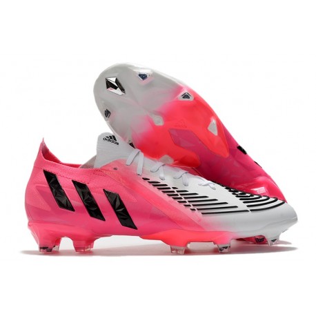 Bota Adidas Predator Edge.1 Low Fg LZ+ Solar Rosa Negro Blanco