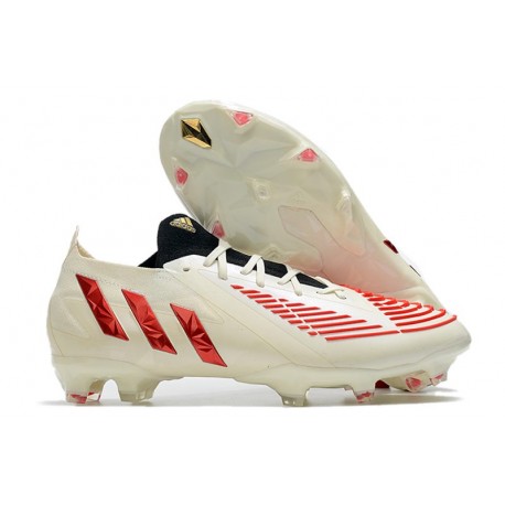 Bota adidas Predator Edge.1 Low FG Off Blanco Rojo Dorado Metálico