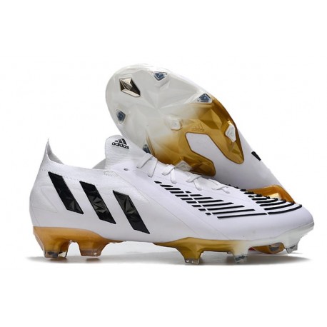 Bota Adidas Predator Edge.1 Low Fg Bianco Negro Oro