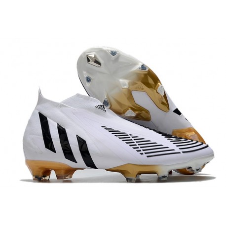Zapatillas Adidas Predator Edge+ Fg Blanco Oro Negro