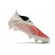 Botas de fútbol Adidas Predator Edge.1 FG Off Blanco Rojo Dorado Metálico